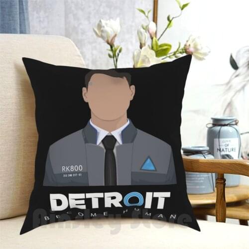 Detroit Become Human Pillow Case Printed Home Soft DIY Pillow cover Connor Detroit Become Human Ps4 Video Game Vector Art