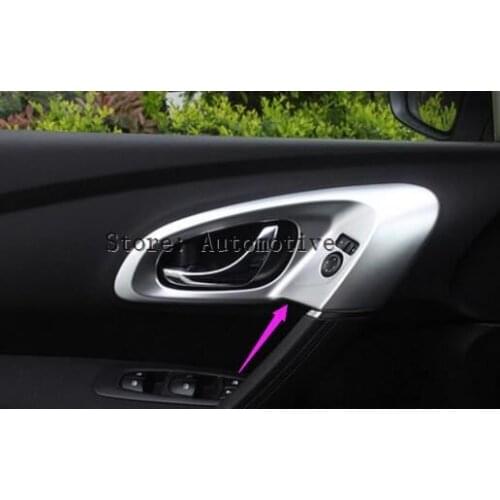 For Drive on Left Hand Side! Auto Car Inner Door Handle Bowl Cover Decoration Trim For Renault Kadjar 2015 2016 2017 Car Styling