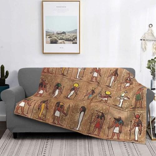 Ancient Egyptian Civilization Blankets Flannel Autumn/Winter Art African Warm Throw Blanket for Sofa Outdoor Bedding Throws