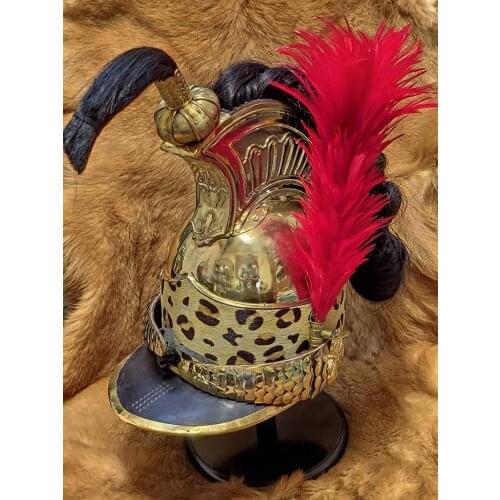 French 1st Empire Cavalry Helmet of Empress Dragoons Minerva-style Bronze High-crowned Fur Helmet