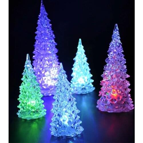 Christmas Creative Glowing 7 Color Christmas Tree Night Light Venue Layout Props Bar Banquet Decoration Lights New Year Gifts