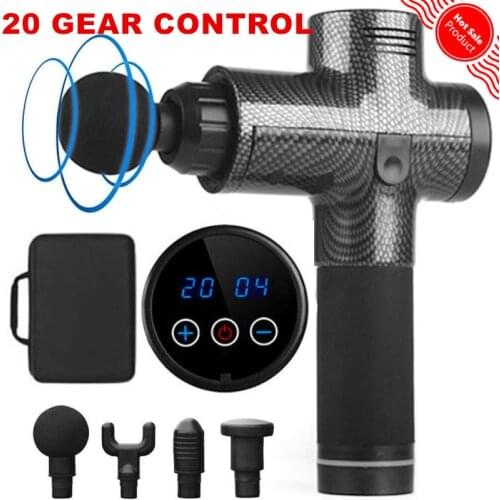 Deep Tissue Massage Gun Sport Therapy Muscle Massager Body Relaxation Pain Relief Slimming Shaping Massager With LCD Display