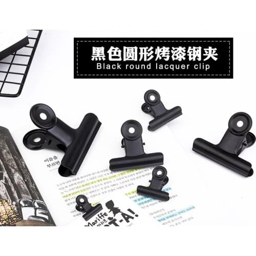 10 pieces of black white metal iron ticket folder stationery office supplies household fixed small folder sketch board clip