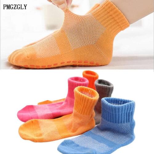 Non-slip Kids Socks For 1 To 10 Year Old Children Sport Mesh ventilation Boy Floor Short stockings Girl School Socks