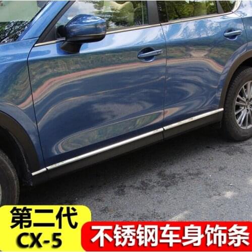 New ! stainless steel body side moldings side door decoration For Mazda CX-5 2017 2018 2019 2020 Second generation Car styling