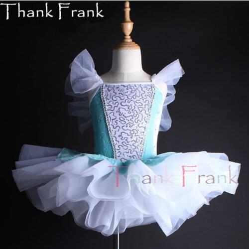 Flutter Sleeve Velvet Ballet Tutu Dress Kids Adult Dance Costume C96