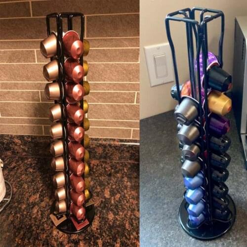 Practical Coffee Capsules Dispensing Tower Stand Fits For 40 Nespresso Capsules Storage Pod Holder soporte capsulas nespresso