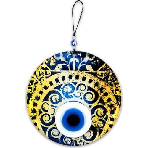 Handmade Hittite Fusion Glass Evil Eye Bead 16cm