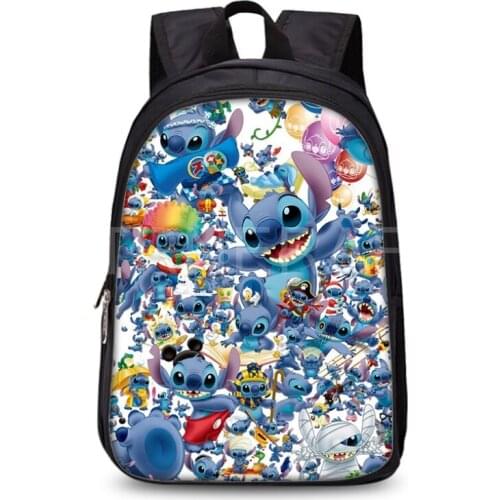 Disney Stitch Backpack Kids Small Bags Children School Bags Boys Girls Primary Kindergarten Mochilas