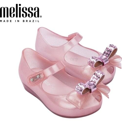 Mini Melissa Hollow Girl Jelly Shoes Beach Sandals 2021 Summer Baby Shoes Melissa Sandals Kids Non-slip Princess Girls Shoes