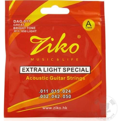 Ziko Acoustic Guitar Strings 009 010 Set Strings For Acoustic Guitar Steel Brass Strings