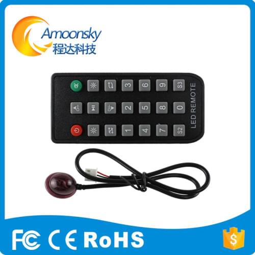 LED controller support HD single & dual color led sign remote controller for led control card like huidu HD-S63 HD-S62