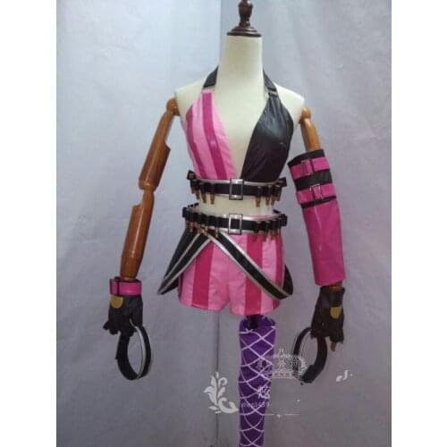 LOL Jinx Loose Cosplay Costume Uniform Clothing Cosplay Costume Hallowmas Christmas Party Fashion Dress