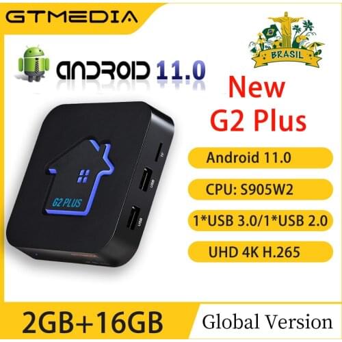 Brazil GTMEDIA G2 Smart Tv Box Android7.1.2 Movie TV Receiver WIFI Europe TV Netflix Media Player m3u TV Box Stock in Brazil