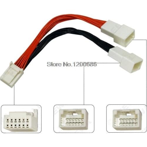 Auxillary Adapter Y Cable Radio Wiring Harness CD Changer Navigation for 6+6 Pin 2003-2014 Toyota Camry Corolla Highlander