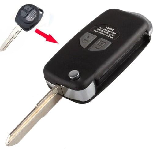 2 Buttons Car Flip Folding Remote Key Fob Shell Case Cover For Suzukis SX4 Swift