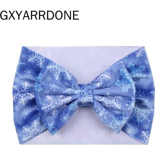 5pcs Floral Velvet Headband 5'' Hair Bows Print Wide Soft Elastic DIY Girls Hair Accessories For Kids Party Retro Boutique Mujer