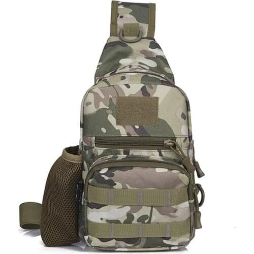 6PCS / LOT Camouflage Tactical Bag Fishing Hiking Hunting Bags Sports Bag Chest Single Shoulder Pack