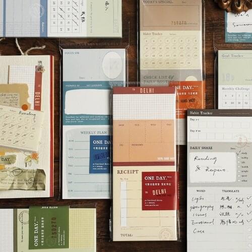 50 Sheets Man Man Ji Yu Series Memo Pad Simple And Fresh Tearable Message Note Journal Decoration School Office Supplies Kawaii