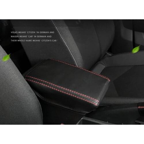 Car Armrest Box Cover For Polo MK6/Ibiza Typ 6F/Arona SUV 2018 2019 2020 Car Central Control Armrest Storage Box Pad