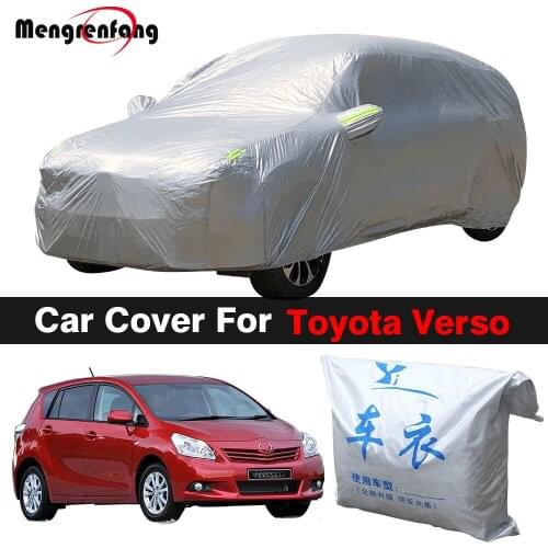Full Car Cover For Toyota Verso Auto Indoor Outdoor Anti-UV Sun Shade Snow Rain Dust Prevent Cover