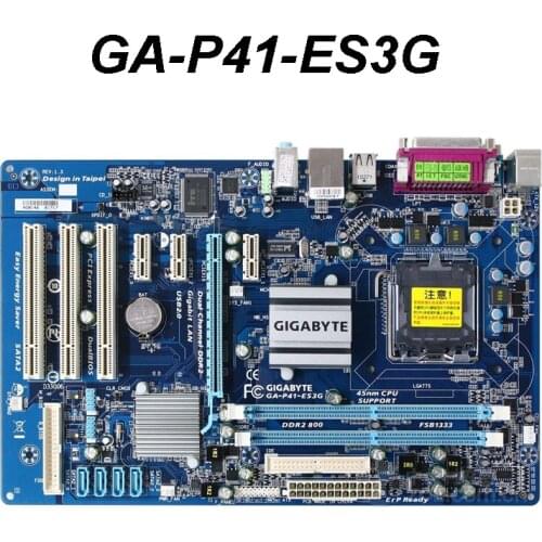 For GIGABYTE GA-P41-ES3G Desktop Motherboard G41 Socket LGA 775 Q8200 Q8300 DDR2 8G ATX UEFI BIOS Original Used