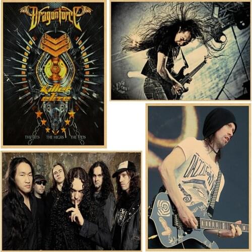 DragonForce Home Furnishing decoration Kraft acid rock music Poster Drawing core Wall stickers 42*30cm