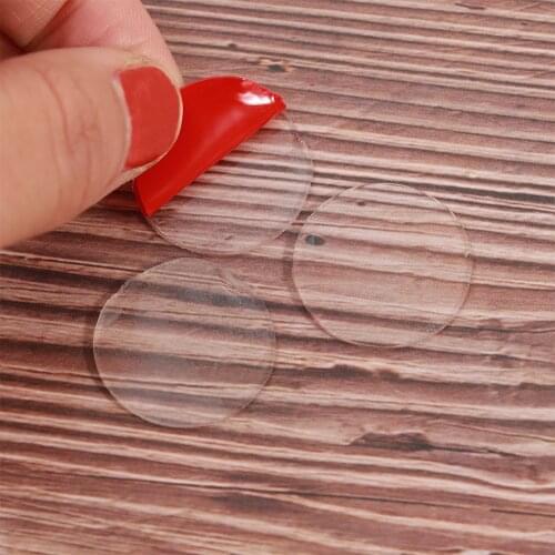10Pcs 3M Circle Double Sided Tape Strong Acrylic Adhesive PET Red Film Clear Double Sided Tapes No Trace LCD Phone Tablet Screen