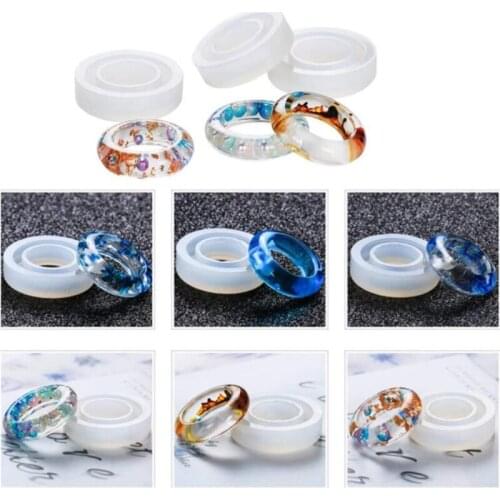16/17/18mm DIY Handmade Finger Rings Shape Silicone Epoxy Mold UV Resin Moulds Pendant Tools Craft Jewelry Making