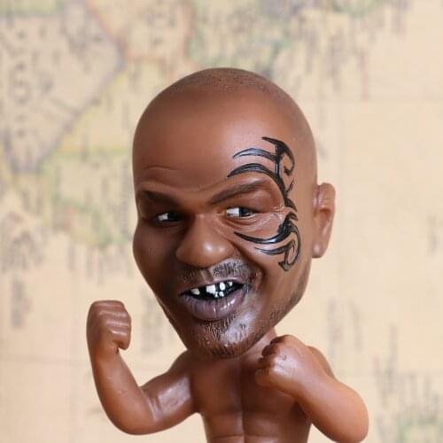 Hot Sale Famous People Boxer Mike Tyson Boxing Champion Action Figure Model Toy Bobble Head Collection Gift