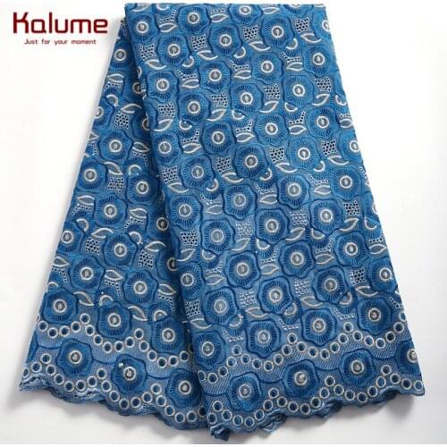 Kalume African Lace Fabric High Quality Swiss Voile In Switzerland DIY Dress Nigerian Cotton Lace Fabric For Dress Party H2351