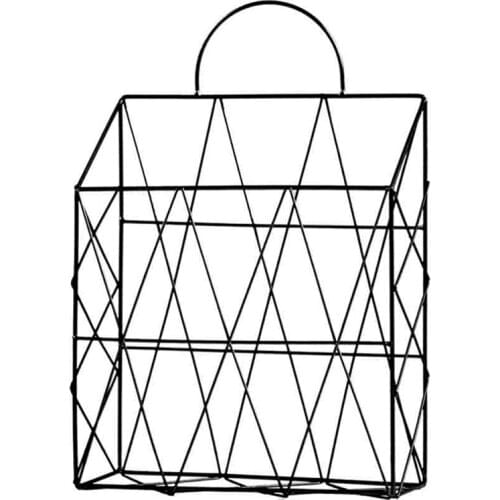 Wrought Iron Bookshelf Wall Magazine Rack Simple Living Room Wall Hanging Newspaper Rack Wall Shelf Finishing