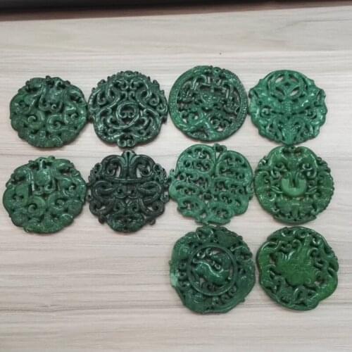 2021hot Sale Fashion Vintage Ancient Sculpture Classic Carving Art Semi Precious Onyx Stone Tassel Pendant Necklace Daily Jewelr