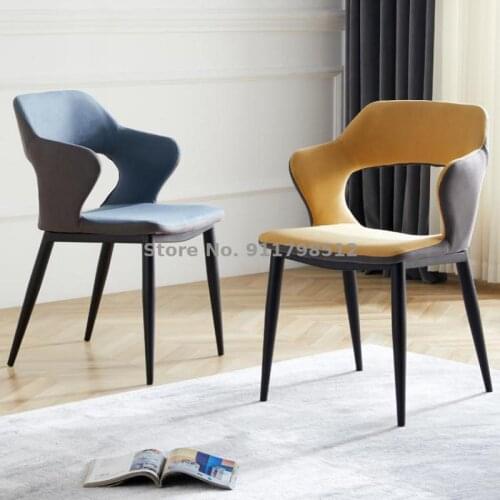 Nordic Home Light Luxury Backrest Dining Chair Technology Fabric Chair Hotel Negotiation Desk Chair Makeup Manicure Net Red Stoo