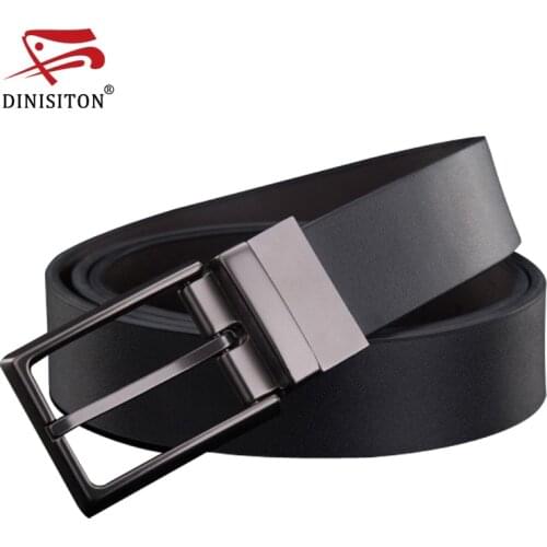 DINISITON Fashion designer Pin Buckle Genuine Leather Men Belts Luxury For Men Brand Leisure Business belt gift ceinture