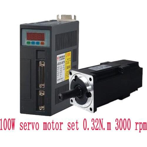 High quality 40ST-M00330 AC servo motor 100w 0.32N.M 3.2kgf.cm 3000rpm 0.6A AC Servo Motor and driver with 3m cable