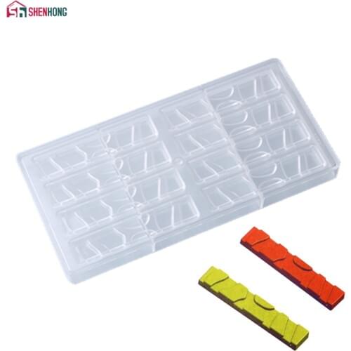 SHENHONG 8 Cavity Chocolate Blocks Polycarbonate Mold Poly-carbonate Candy Mould for Professional Chocolates