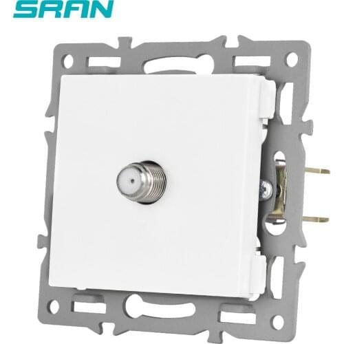 SRAN Cable TV socket module accessories with iron plate and iron claw suitable for F series 82mm panels satellite TV