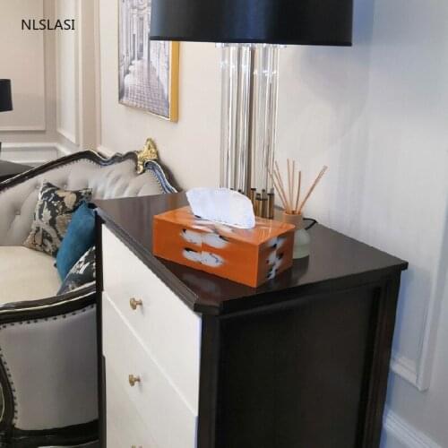 Creative Pattern Tissue Box Nordic Plastic Box Disposable Napkins Office Desk Living Room Bedroom Table Napkins Home Decoration