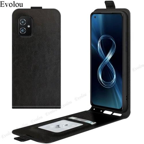 Vertical Flip Leather Case for SUS Zenfone 8 Case Luxury UP Down Leather Cover for ASUS Zenfone 8 ZS590KL Wallet Phone Bag Shell
