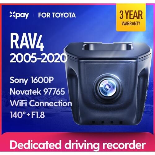 XPAY Video Recorder DVR X1 Pro is suitable for Toyota RAV4 2005 2006 2007 2008 2009 2010 2011 2012 2013 2014 2015 2016 2017 2018 2019 2020 front and rear dual recording driving recorder HD camera 1600P Night Vision