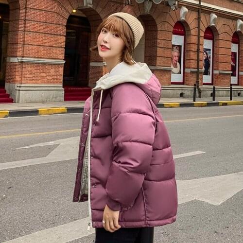 Winter Jacket Women Parkas Mujer Loose Long sleeve Hooded Warm Padded Down Jacket Parka Female Cotton Coat Women 5 Color Outwear