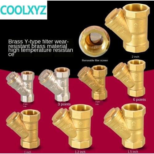1/4IN 3/8IN 1/2IN 3/4IN Y filter water pump water meter HVAC water pipe copper fittings 1 / 1.2 / 1.5 / 2 inch