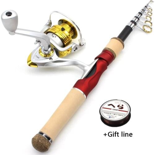 1.65M Fishing rod with reel carbon ultra light rod and reel set Portable Spinning Rod child Fishing Tackle pocket pole pesca