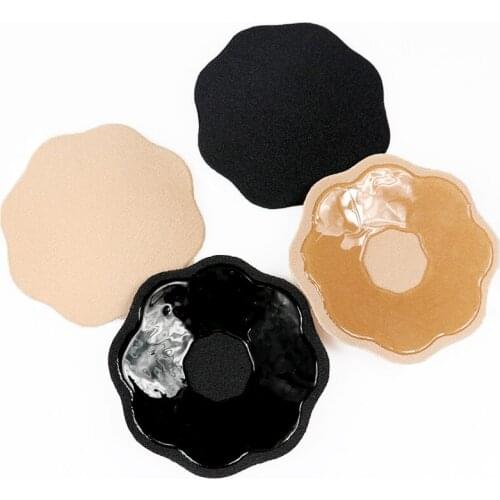 1Pair Sexy Bra Inserts Reusable Self Adhesive Silicone Breast Pad Pasties Petal Chest Stickers Nipple Cover Invisible Intimates