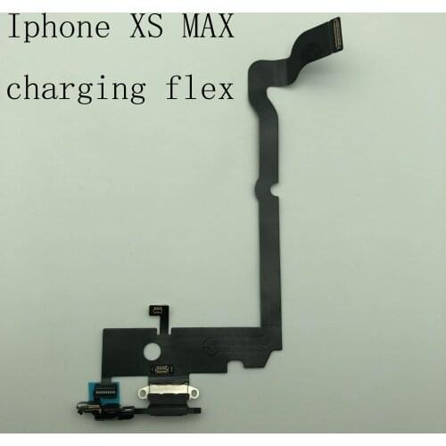 1pcs Original new Charging Flex Cable For iPhone XS MAX USB Charger Port Dock Connector repair replacement With Mic Flex Cablen