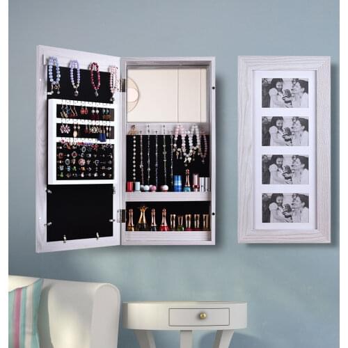 Jewelry Storage Accessories Storage Mirror Cabinet Small Storage Cabinet Bedroom Furniture Wall Hanging Photo Decoration