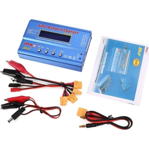 B6AC 80W 6A Lipo NiMh Li-ion Ni-Cd AC/DC RC Balance Charger 10W Discharger for RC Car Helicopter Drone Airplane Battery