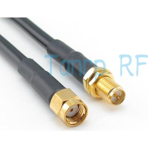 Freeshipping! 100CM RG58 RP-SMA female jack to RP-SMA male plug 3FET RF Pigtail coaxial jumper cable Wholesale