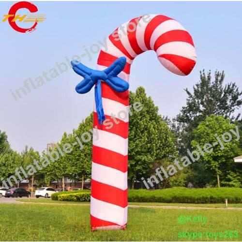 Free door shipping Xmas inflatable cane balloon advertising inflatable cartoons for Christmas